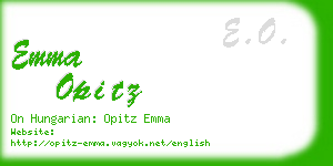 emma opitz business card